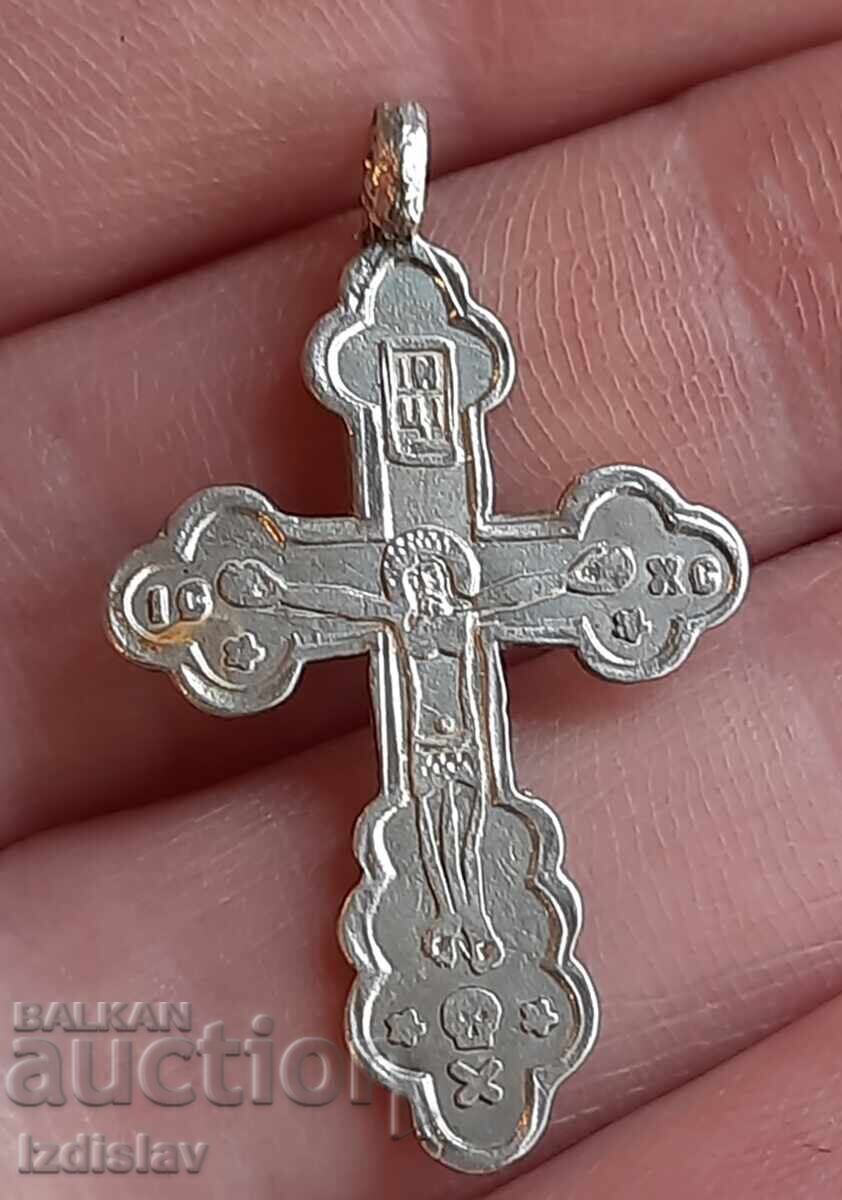 Antique silver cross of Tsarist Russia Antique silver cross of Tsarist Russia