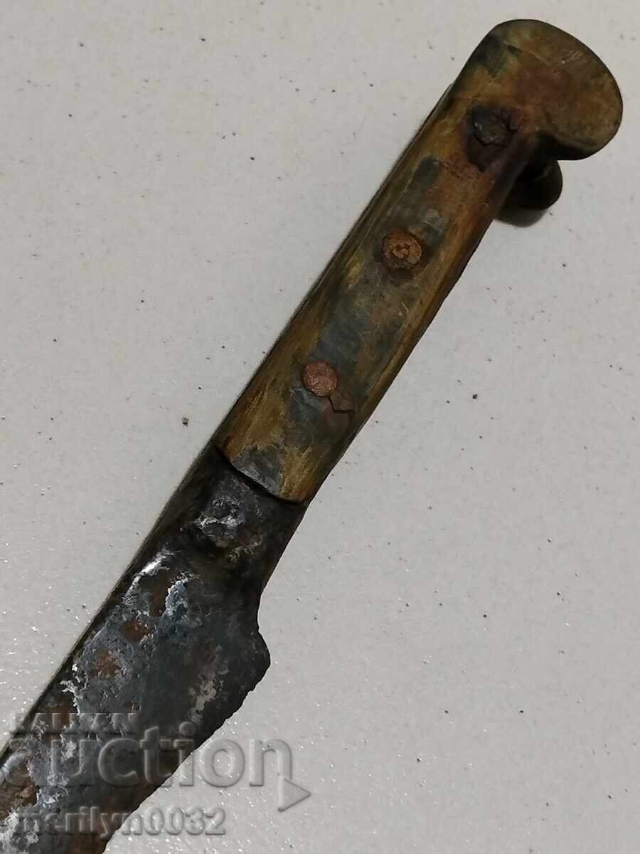 Forged karakulak shepherd's knife with a sharpened buffalo horn blade - 5 Forged karakulak shepherd's knife with a sharpened buffalo horn blade - 5