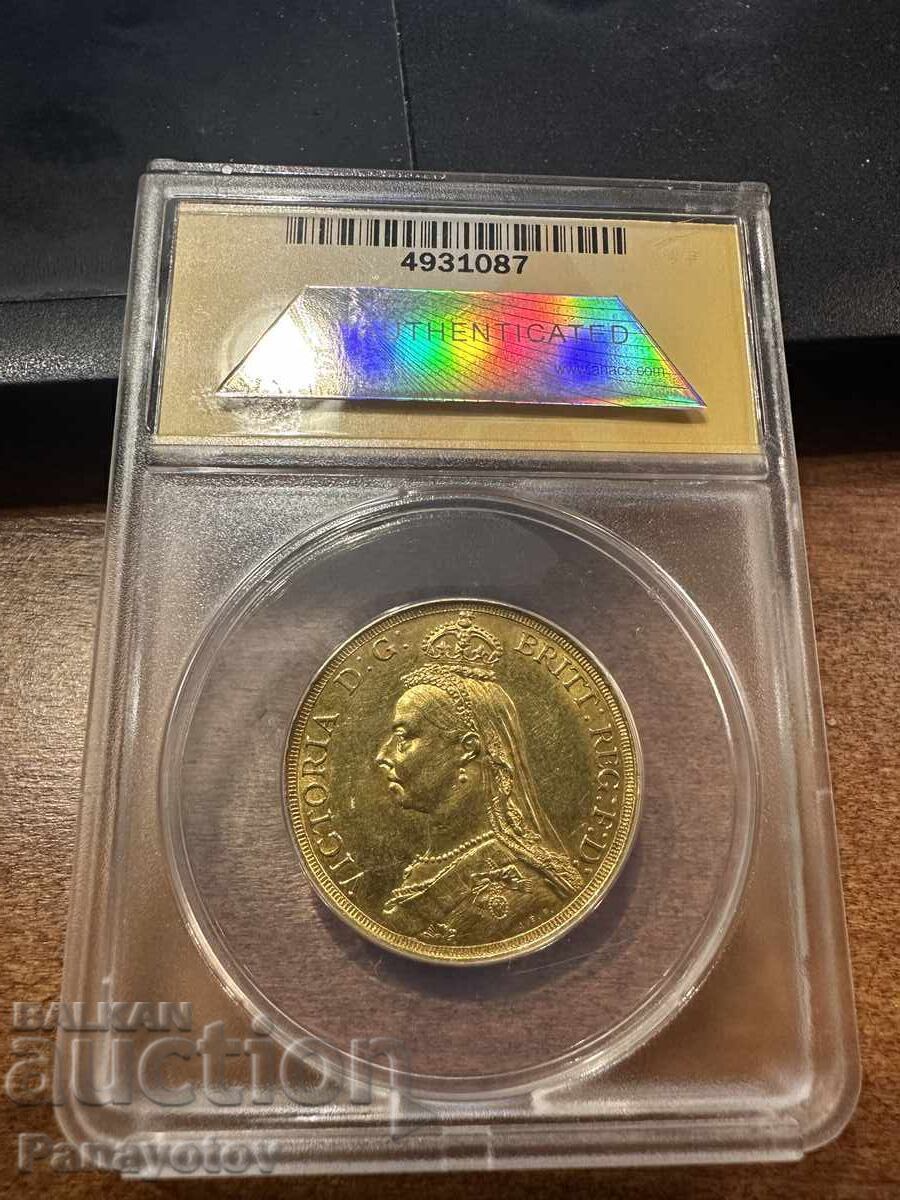 2 Pounds Gold Sovereign 1887 Great Britain NGC PCGS AU 58 2 Pounds Gold Sovereign 1887 Great Britain NGC PCGS AU 58