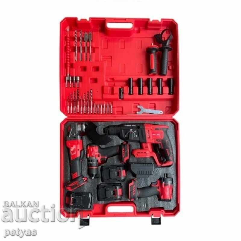 Delivery of 4-in-1 Cordless Hammer Drill, Angle Grinder, Impact Wrench, Screwdriver Delivery of 4-in-1 Cordless Hammer Drill, Angle Grinder, Impact Wrench, Screwdriver