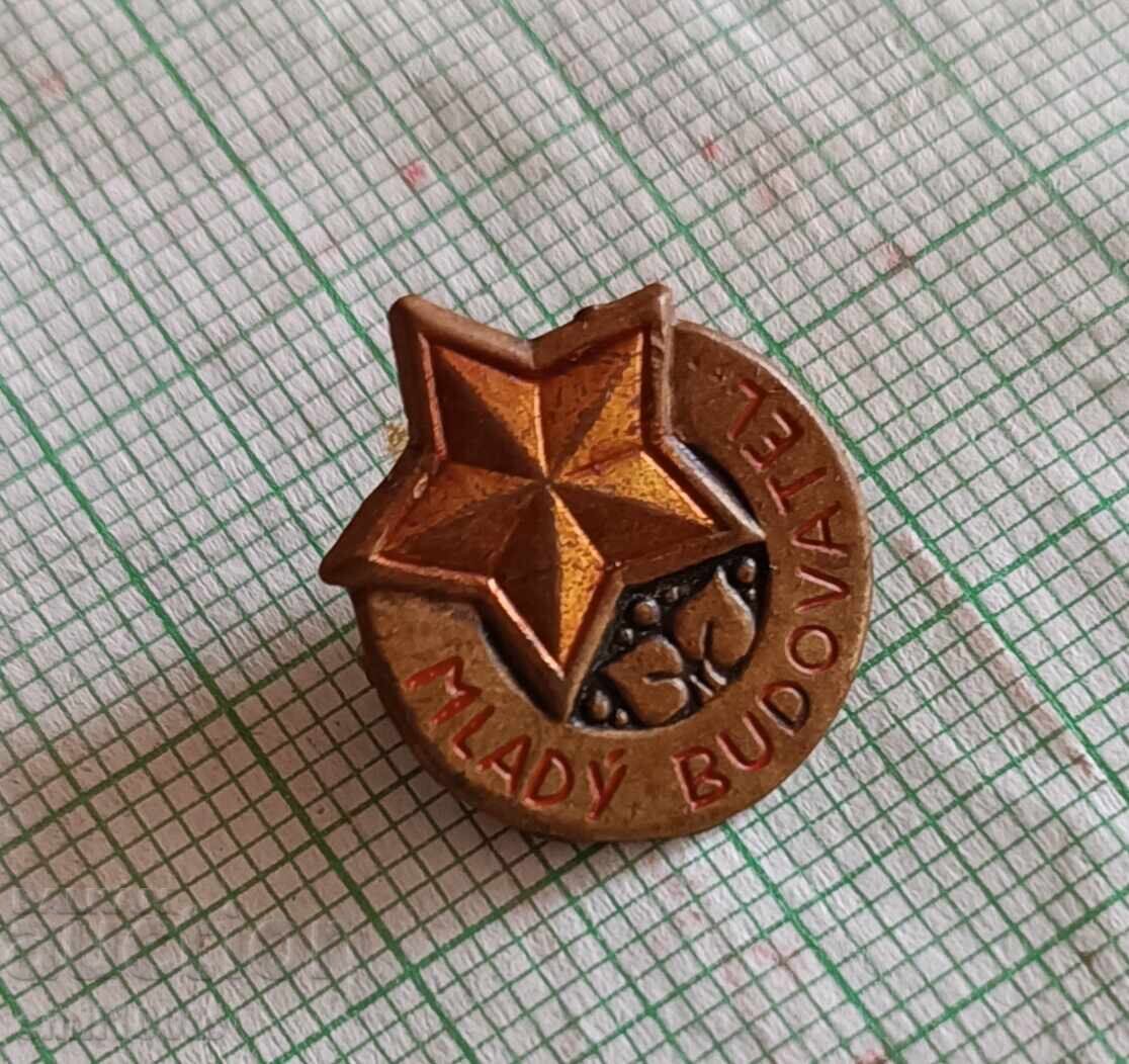 Badge - Young Builder Czechoslovakia with price 2.00 BGN | € 1.02