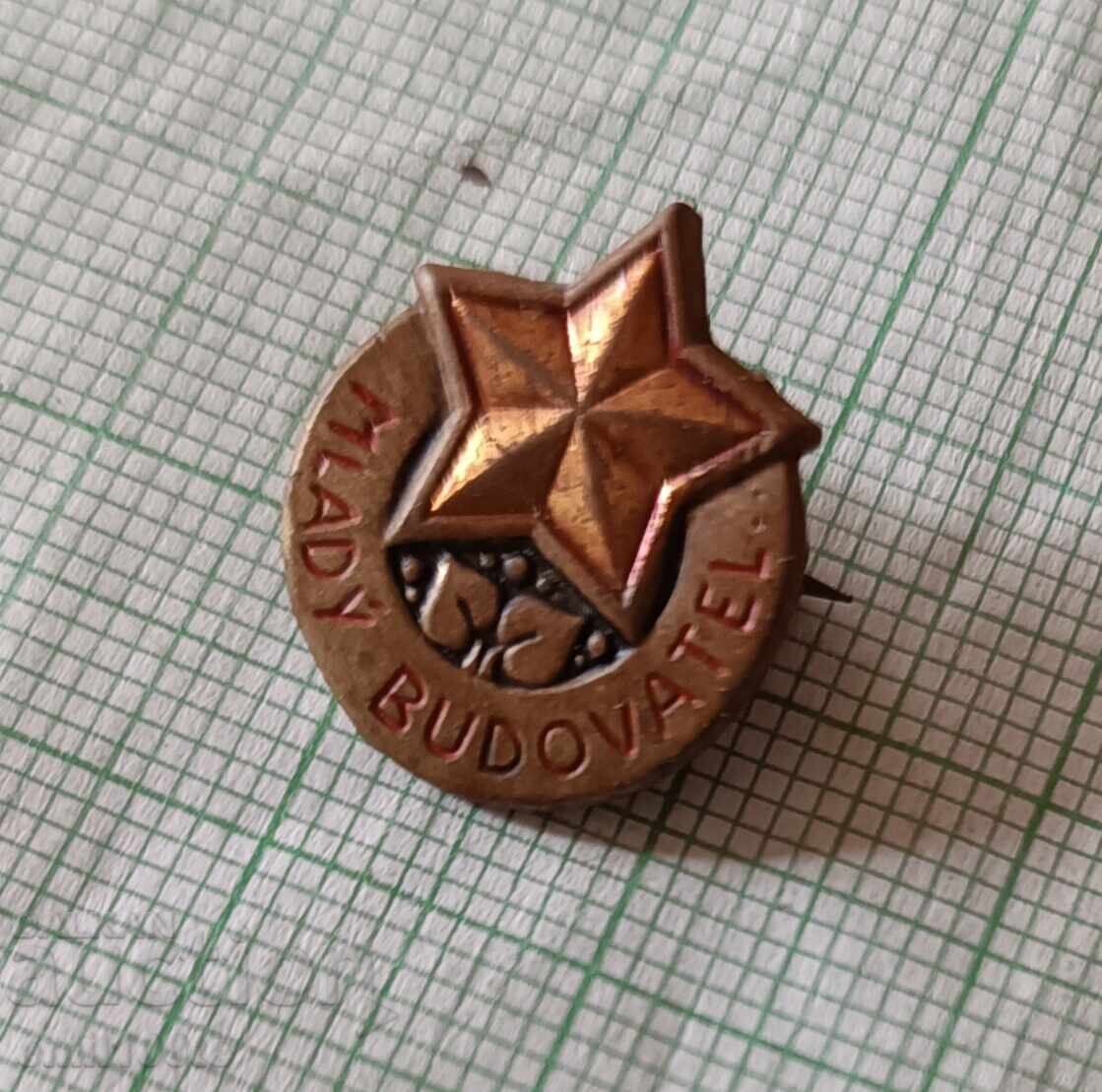 Auction  Badge - Young Builder Czechoslovakia