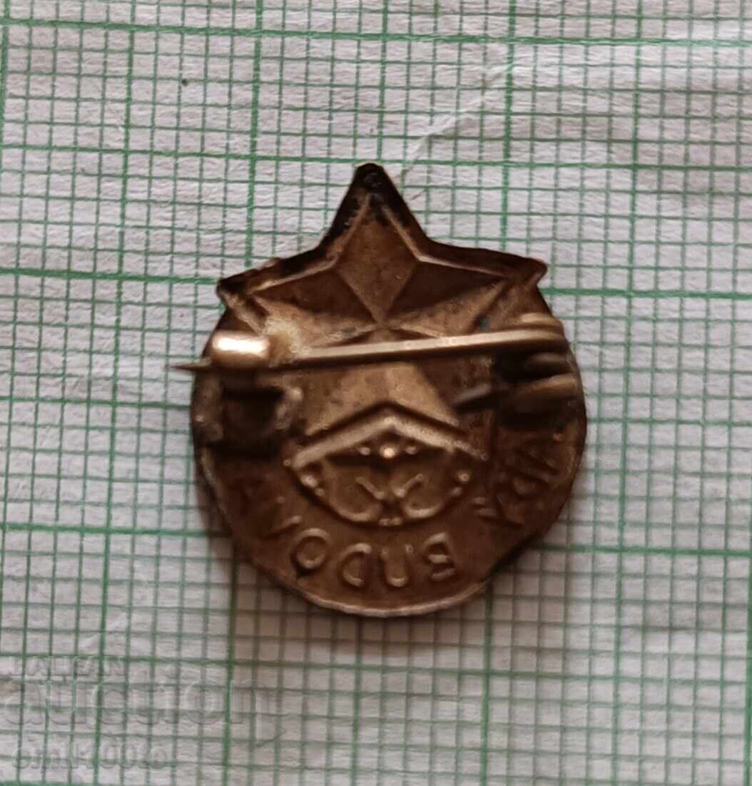 Delivery of Badge - Young Builder Czechoslovakia