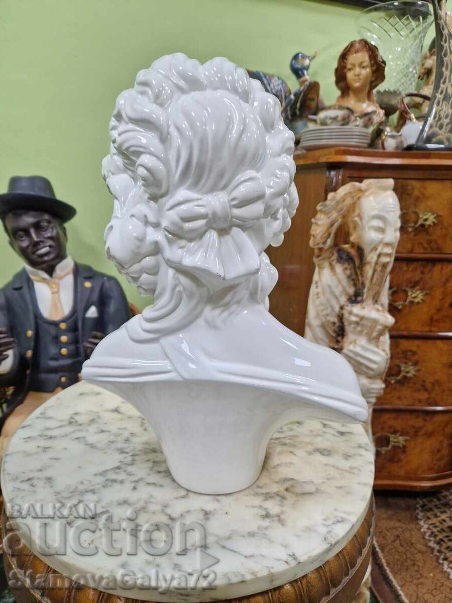 Unique - Large Porcelain Antique Bust Figure Statue - 6 Unique - Large Porcelain Antique Bust Figure Statue - 6
