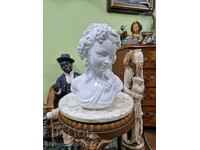 Unique - Large Porcelain Antique Bust Figure Statue