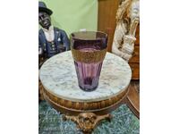 Vază de sticlă antică Moser, superbă