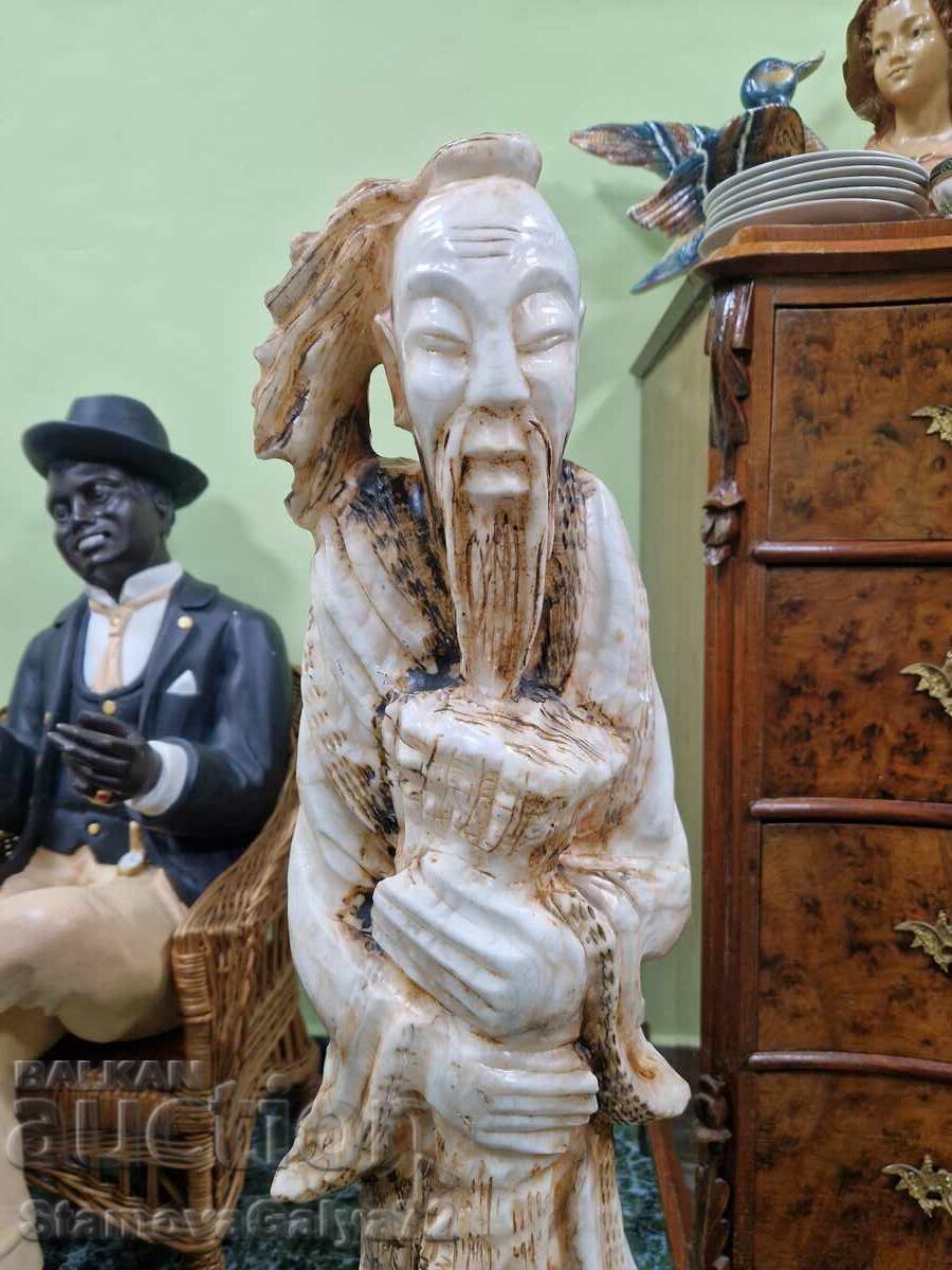 Unique Large Chinese Stone Figure Statue - 7 Unique Large Chinese Stone Figure Statue - 7