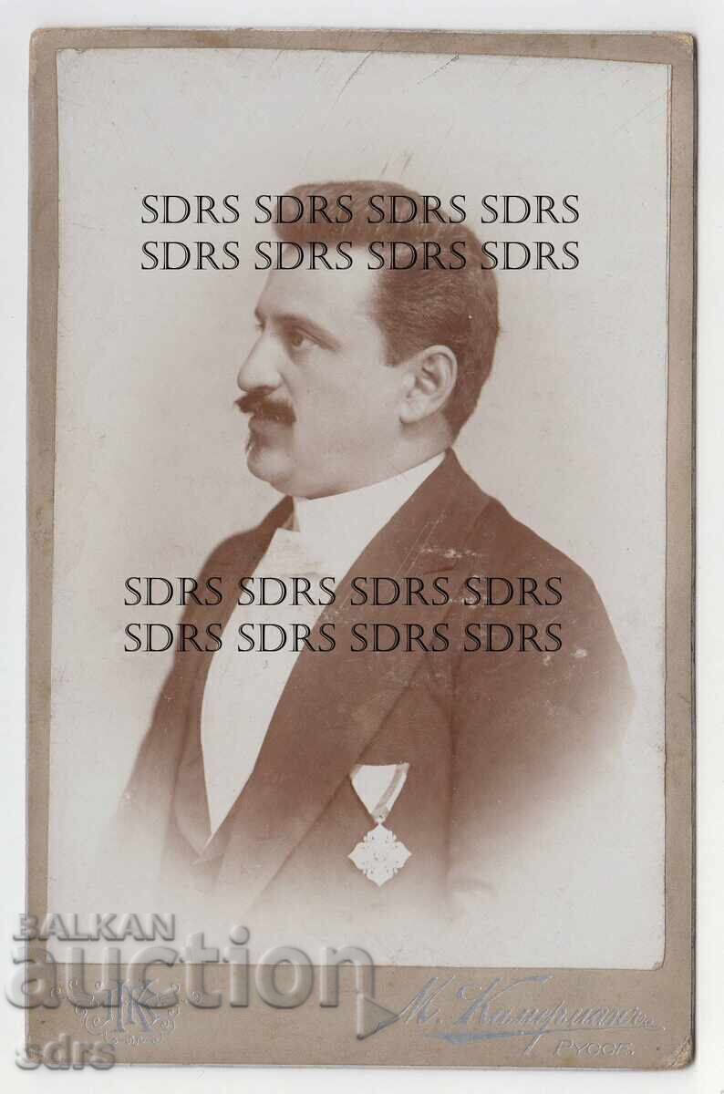 Simeon Zlatov mayor of Ruse photo cardboard 10.5x16.5cm