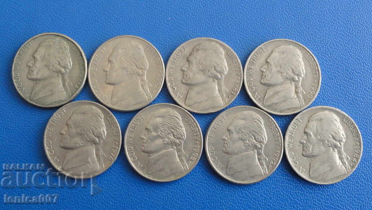 SUA - 5 cenți (8 bucăți) - 5