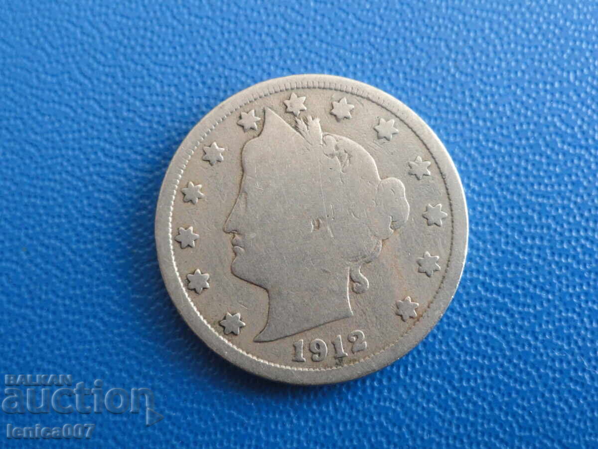 SUA 1912 - 5 cenți (m) - 5