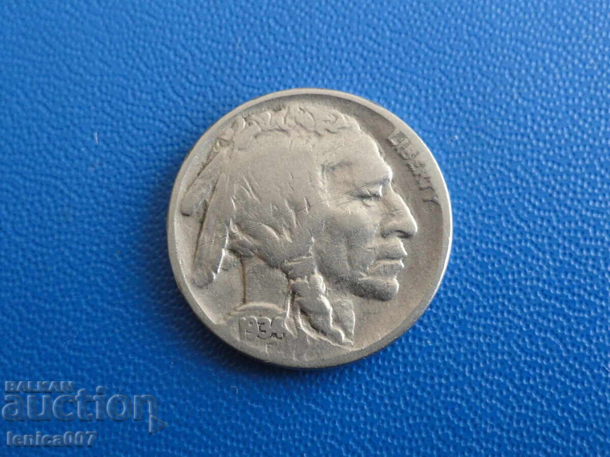 Аукцион САЩ 1934г. - 5 цента (м)