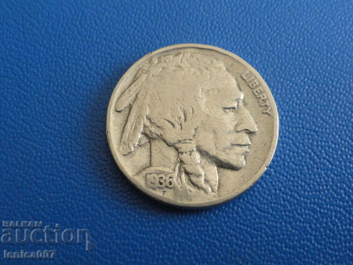 Δημοπρασία ΗΠΑ 1936 - 5 σεντ (μ)