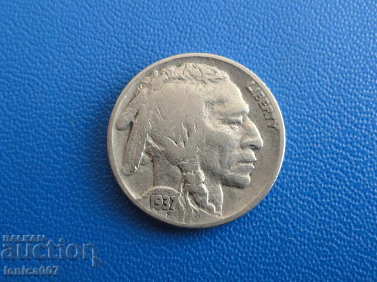 Licitație SUA 1937 - 5 cenți (m)