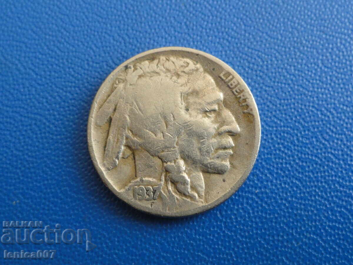 SUA 1937 - 5 cenți (D) (m)