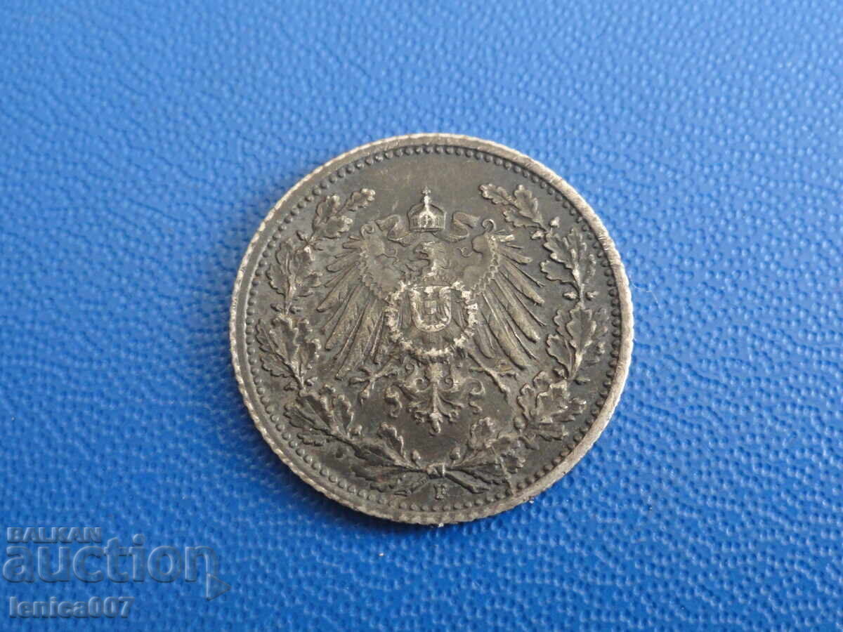 Германия 1916г. - 1/2 марка F (м) с цена 18.60 лв. | € 9.51 Германия 1916г. - 1/2 марка F (м) с цена 18.60 лв. | € 9.51