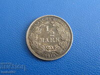 Germany 1916 - 1/2 Mark F (m)