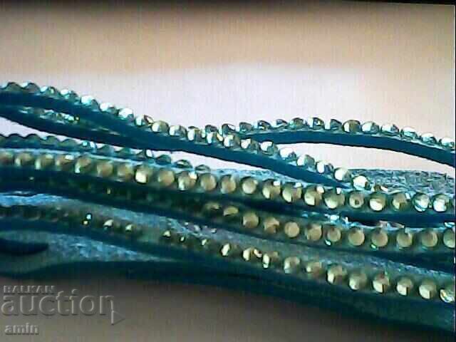 3pcs Leather Bracelets with Crystals with price 14.00 BGN | € 7.16