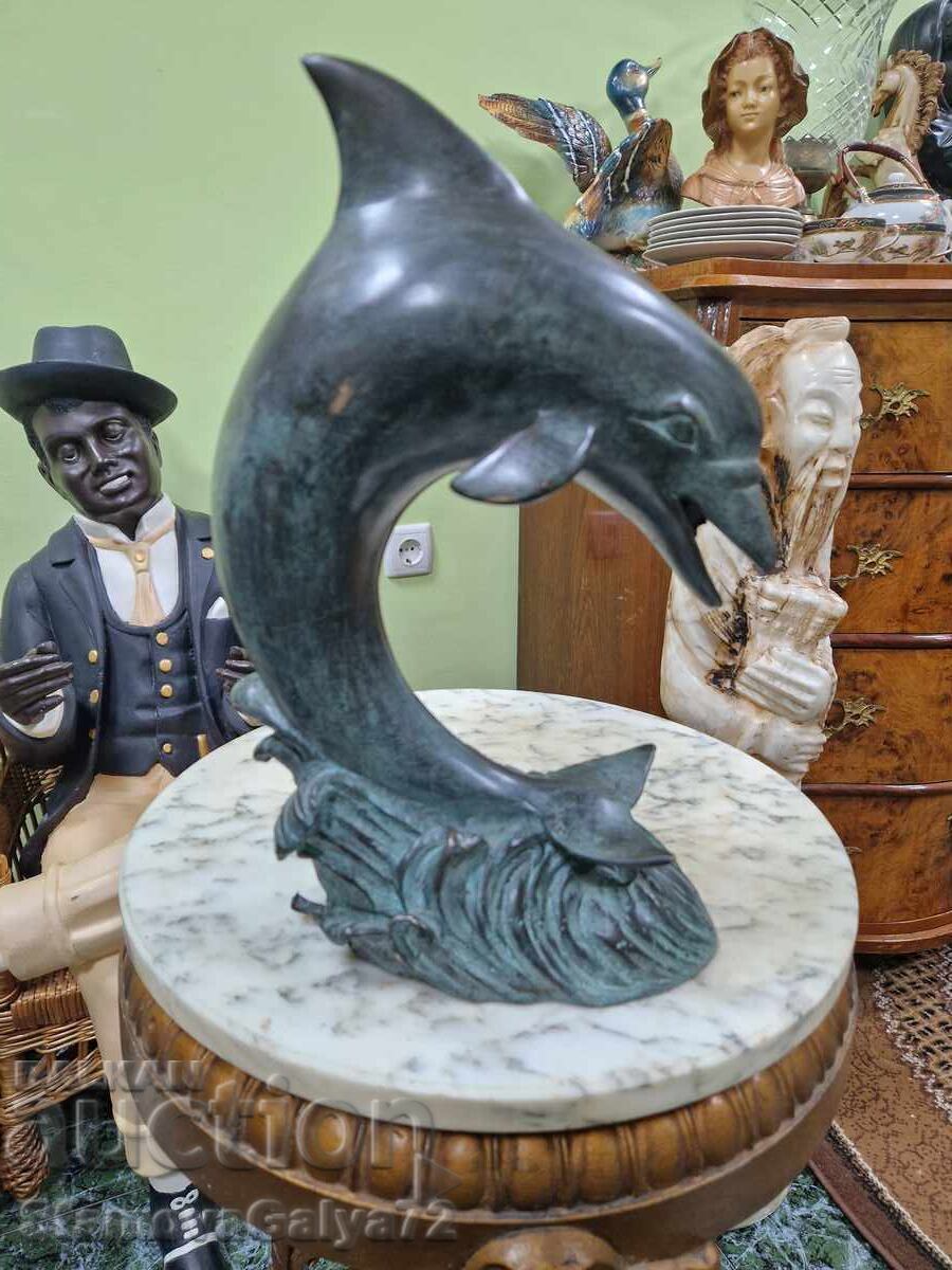 Top Antique French Bronze Figure - Fountain Tap