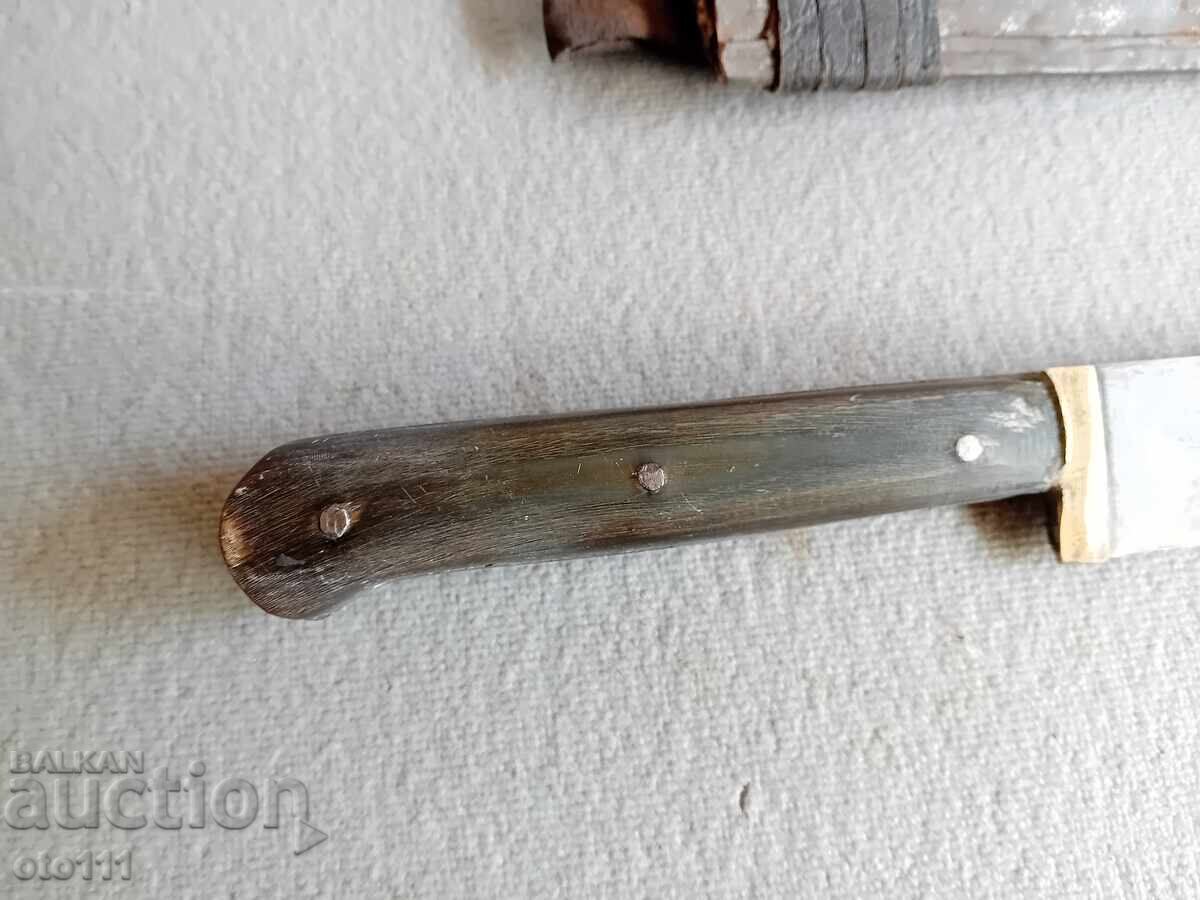 Auction OLD FORGED SHEPHERD KNIFE - BUFFALO HORN Auction OLD FORGED SHEPHERD KNIFE - BUFFALO HORN