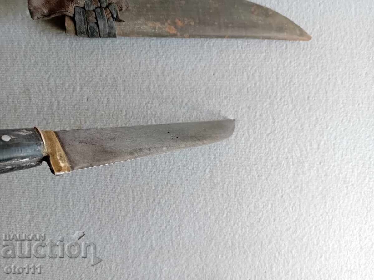 OLD FORGED SHEPHERD KNIFE - BUFFALO HORN - 5 OLD FORGED SHEPHERD KNIFE - BUFFALO HORN - 5