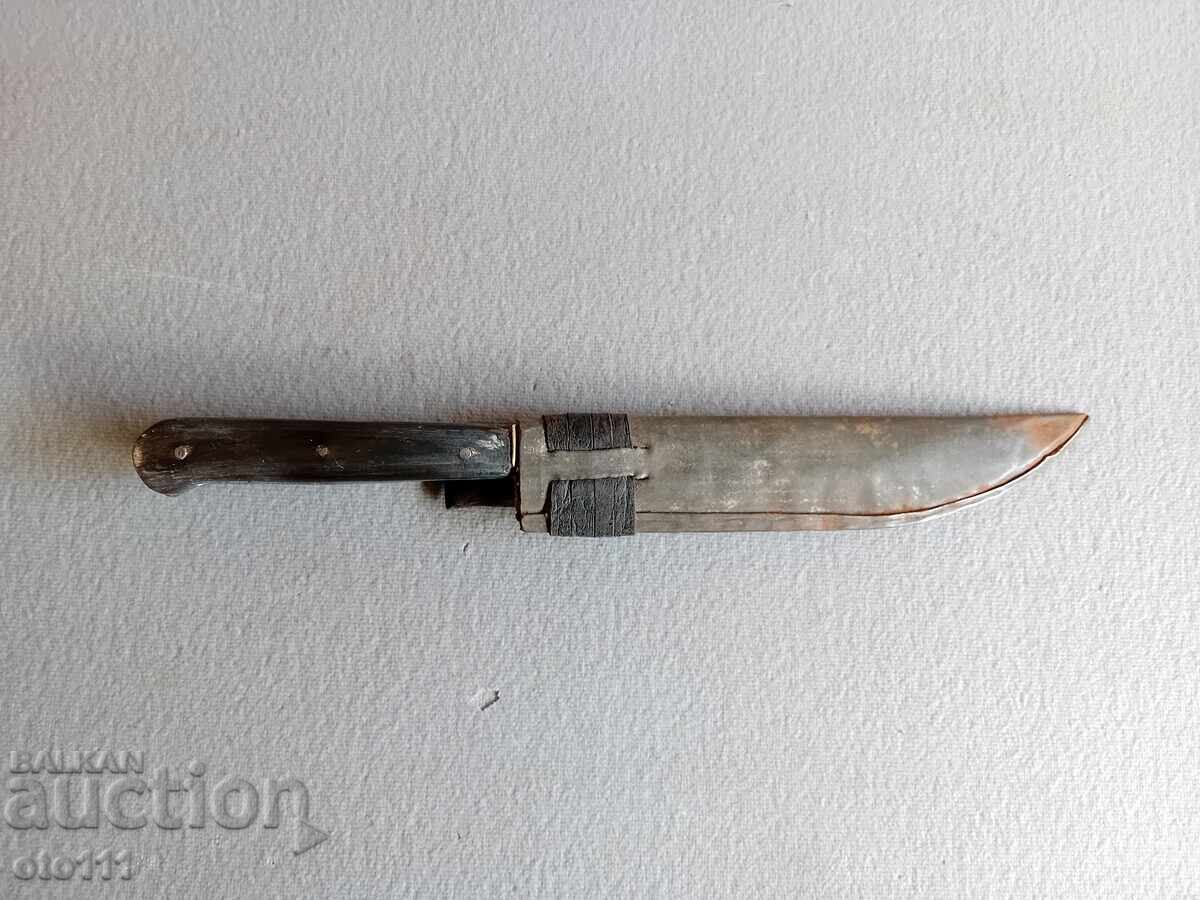 OLD FORGED SHEPHERD KNIFE - BUFFALO HORN - 7 OLD FORGED SHEPHERD KNIFE - BUFFALO HORN - 7