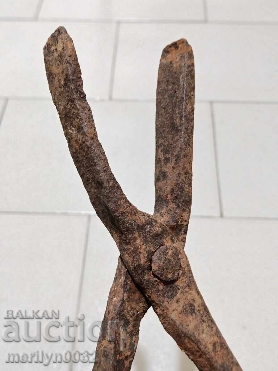 Clești vechi de fierar, fier forjat, unealtă - 5