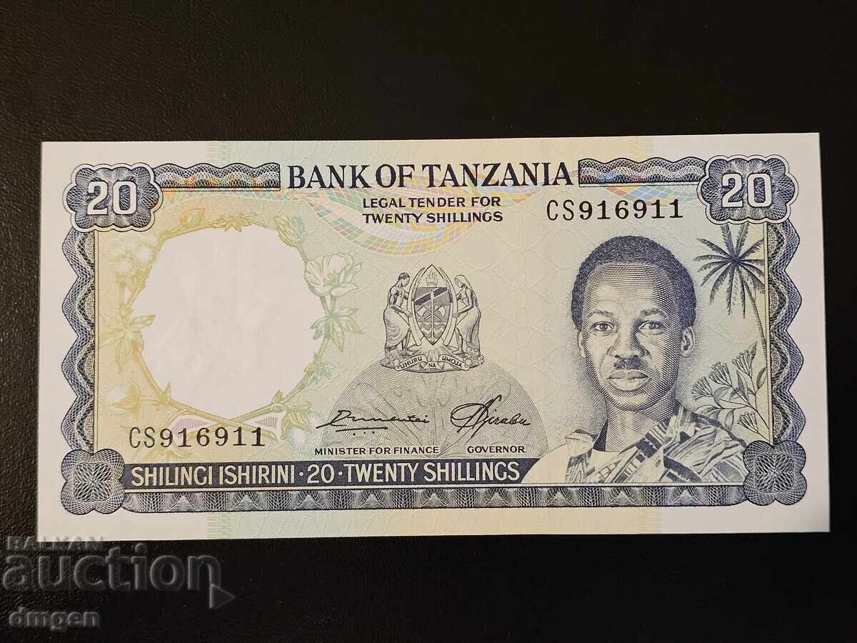20 Tanzanian Shillings 1966 UNC