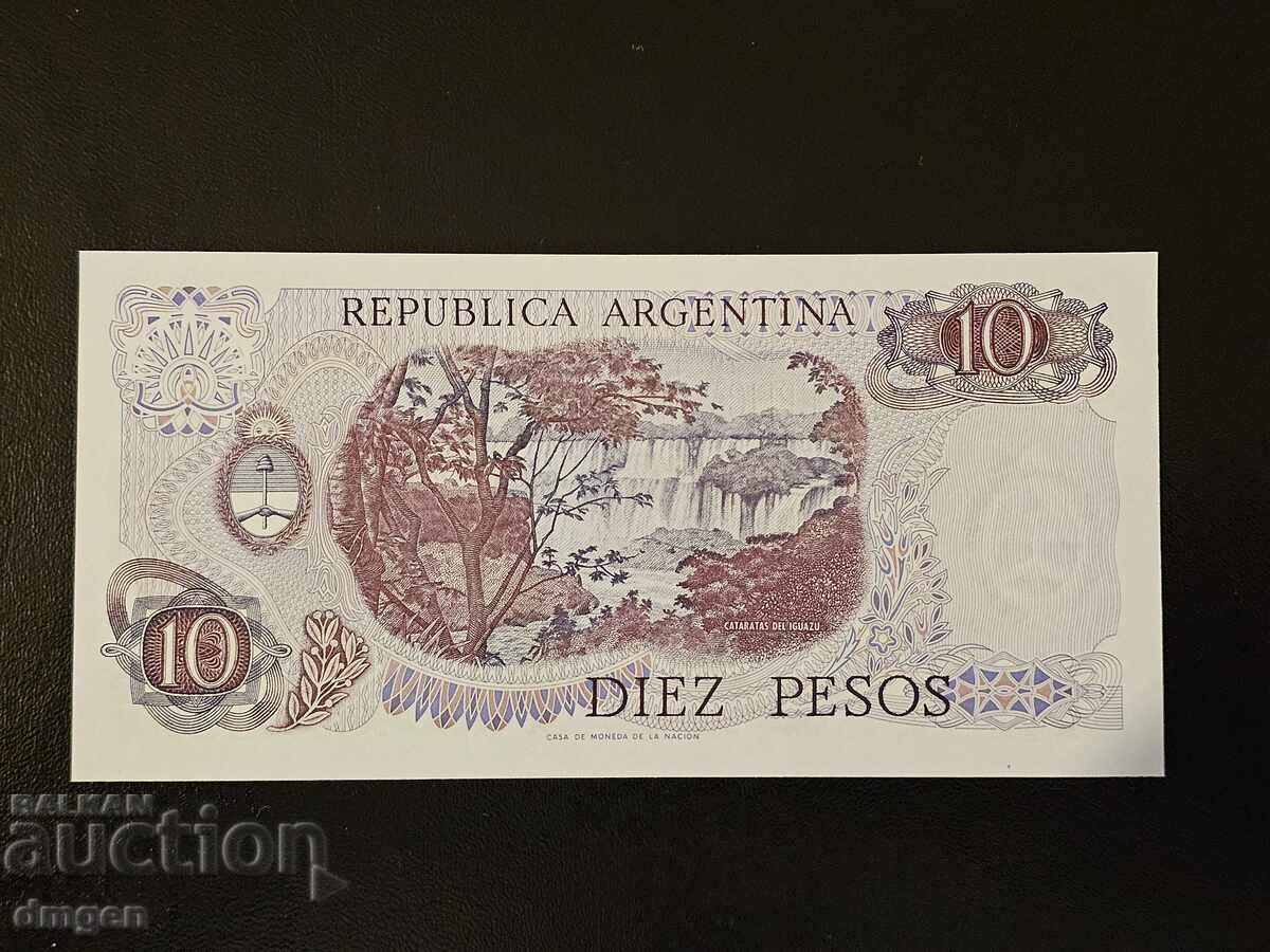 10 песо Аржентина UNC с цена 4.00 лв. | € 2.05