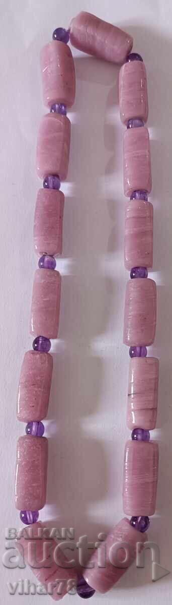 Women's extendable necklace with rose quartz and amethysts - 5 Women's extendable necklace with rose quartz and amethysts - 5