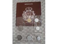 Incomplete set of San Marino coins, 1973