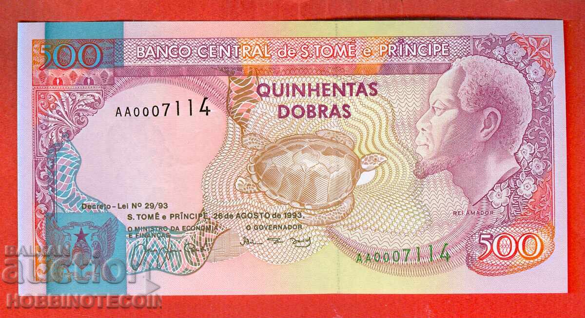 SAO TOME AND PRINCIPE 500 DOBRA emission issue 1993 AA 7114 UNC