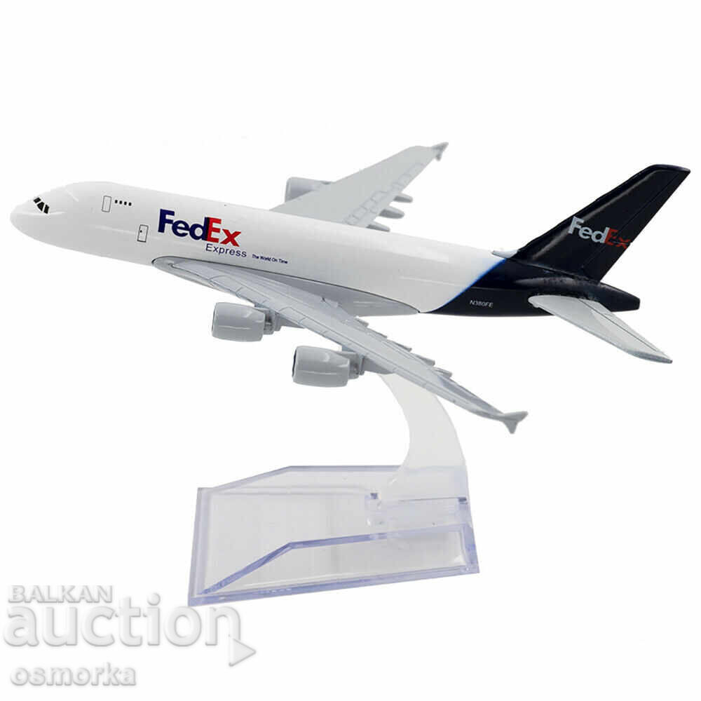 Airbus 380 airplane model model FedEx metal A380 courier tov - 5