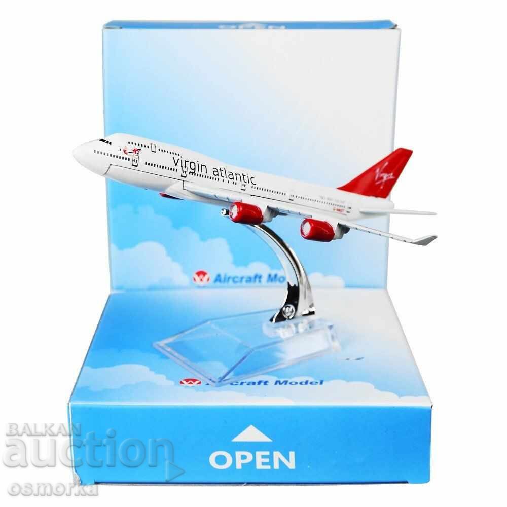 Auction Boeing 747 airplane model mockup Virgin Atlantic metal black Auction Boeing 747 airplane model mockup Virgin Atlantic metal black