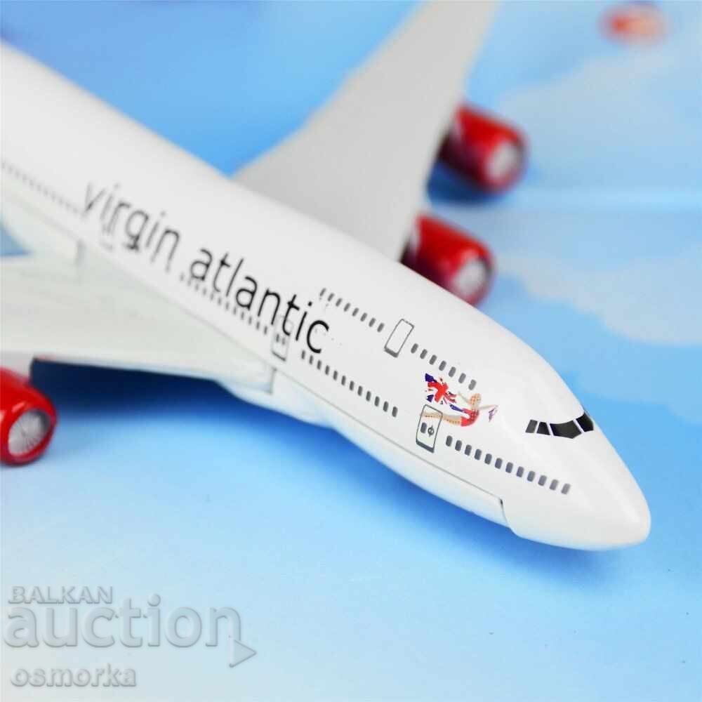 Delivery of Boeing 747 airplane model mockup Virgin Atlantic metal black Delivery of Boeing 747 airplane model mockup Virgin Atlantic metal black