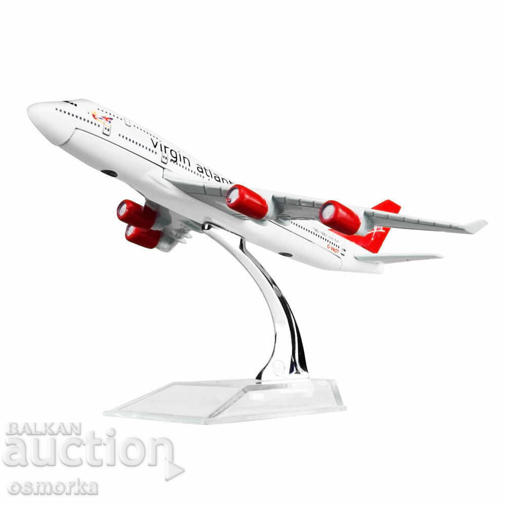 Boeing 747 airplane model mockup Virgin Atlantic metal black Boeing 747 airplane model mockup Virgin Atlantic metal black