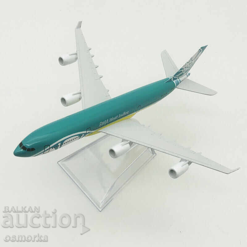 Airbus 340 Aircraft Model BWIA West Indies Metal Plane with price 32.00 BGN | € 16.36