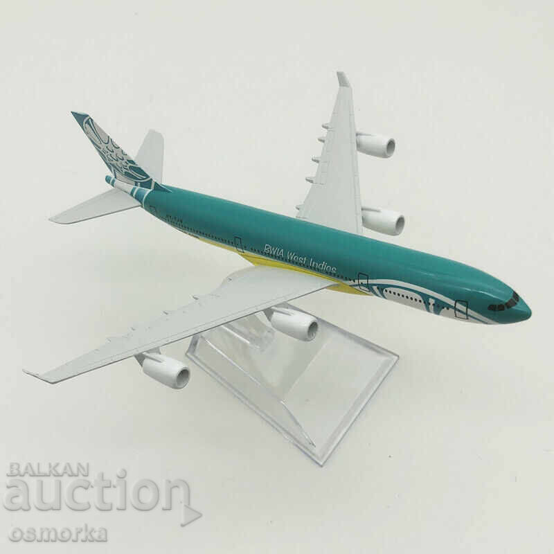 Auction  Airbus 340 Aircraft Model BWIA West Indies Metal Plane