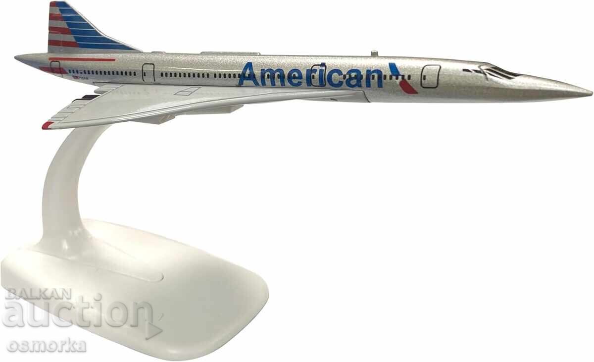 Model de avion Concorde, machetă metalică, American, zbor pe cer, clasa cu preț 32.00 BGN | € 16.36 Model de avion Concorde, machetă metalică, American, zbor pe cer, clasa cu preț 32.00 BGN | € 16.36