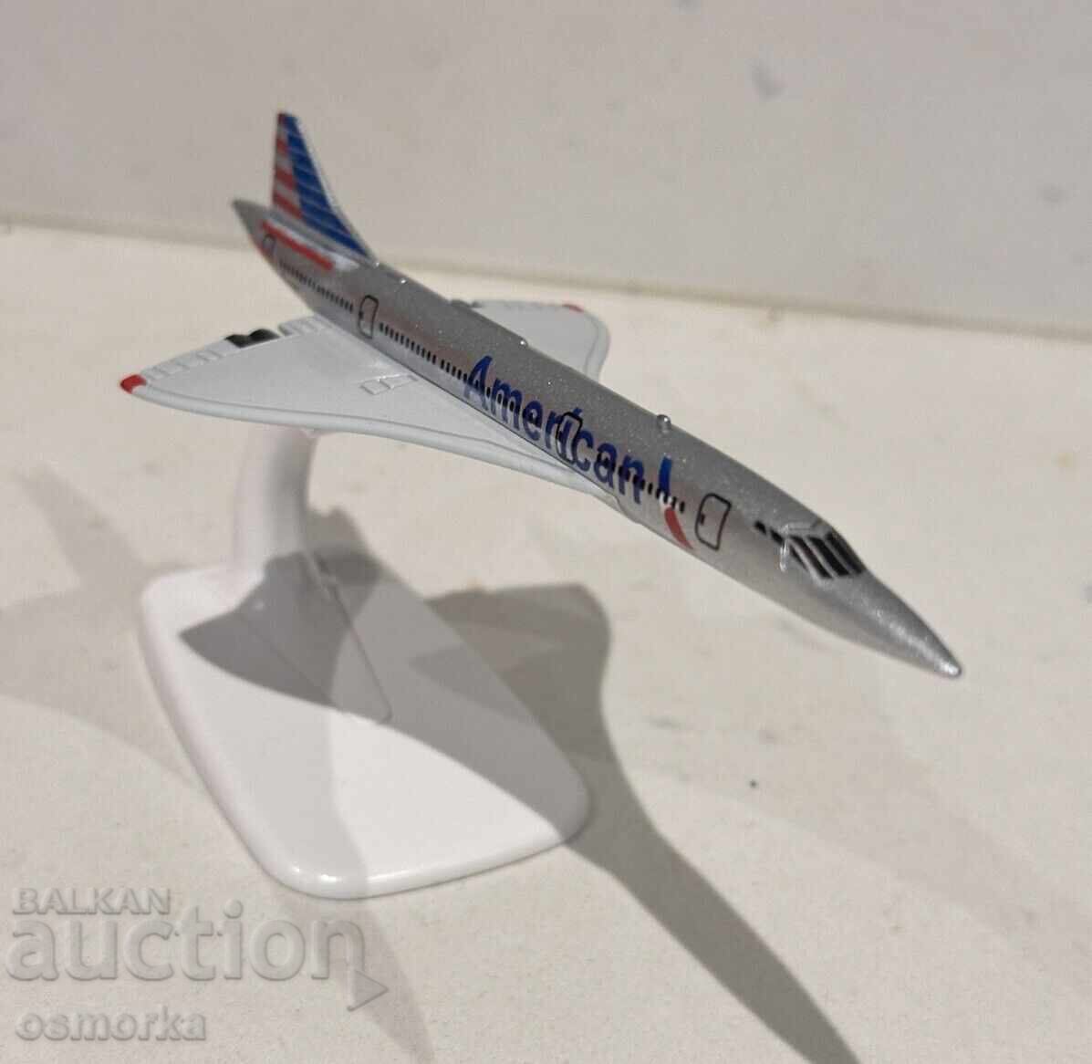 Licitație Model de avion Concorde, machetă metalică, American, zbor pe cer, clasa Licitație Model de avion Concorde, machetă metalică, American, zbor pe cer, clasa