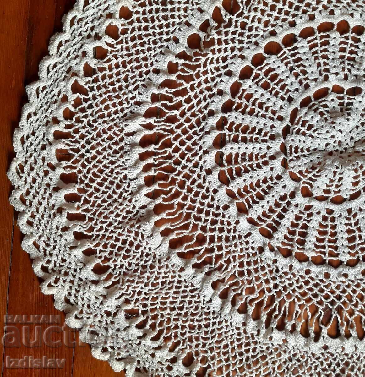 Hand-crocheted round tablecloth with price 50.00 BGN | € 25.56 Hand-crocheted round tablecloth with price 50.00 BGN | € 25.56