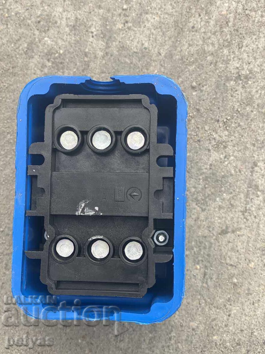 Electric motor starter, RIGA switch with 2 start-stop buttons PNVS with price 14.50 BGN | € 7.41