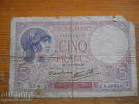 5 francs 1939 - France ( G )
