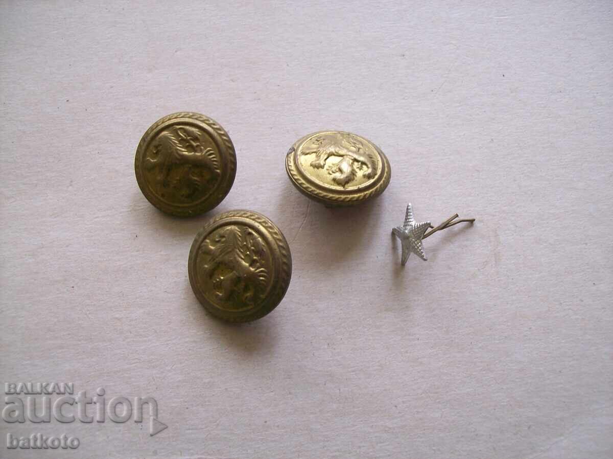 Κουμπιά και αστεράκι αξιωματικού από την εποχή του σοσιαλισμού (sotsa)