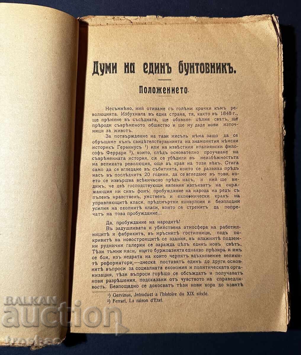 Delivery of Old Book Words of a Single Bootmaker / Peter Krotkin 1911