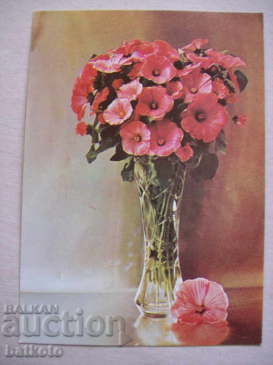 Old greeting card from the socialist era Old greeting card from the socialist era