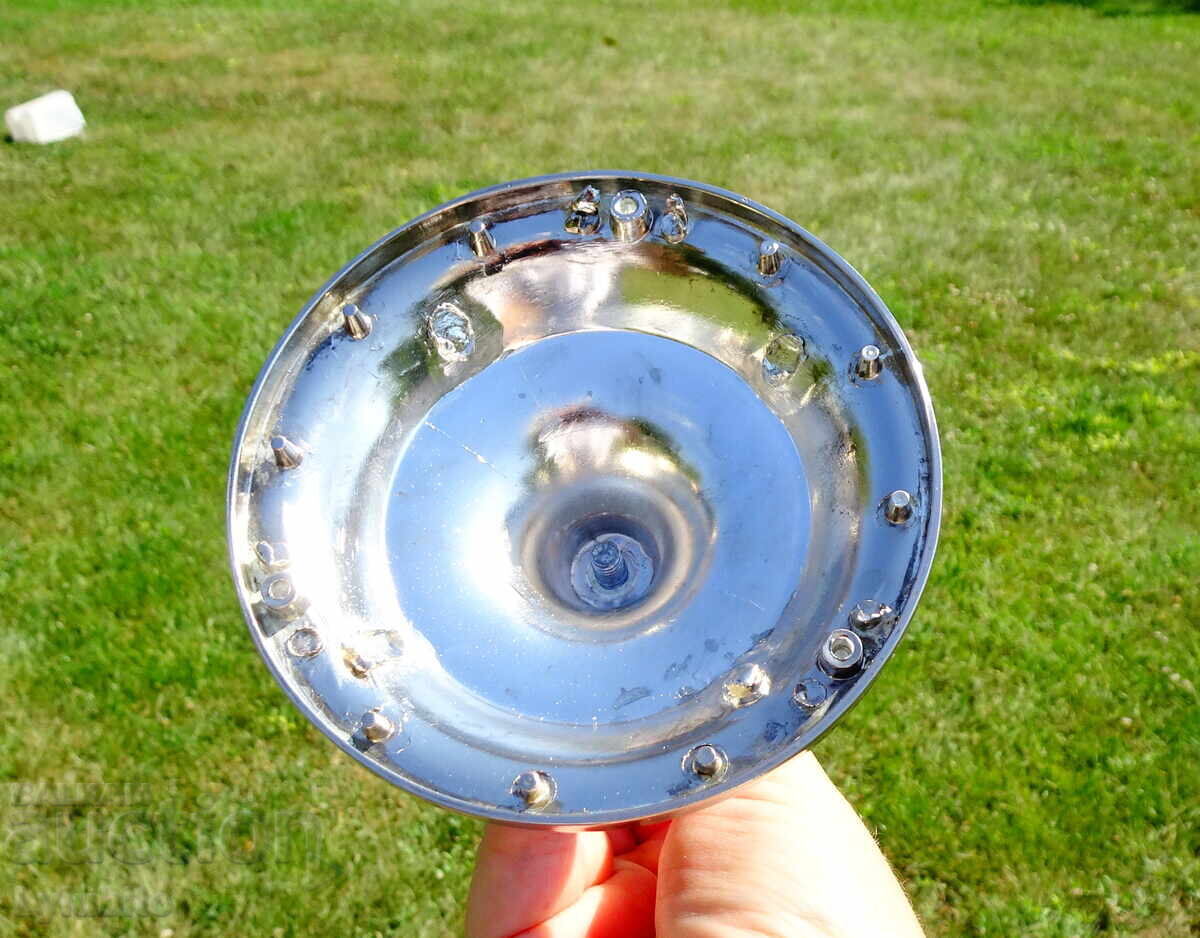 Silver-plated bronze candlestick 19 cm, 320 g - 5 Silver-plated bronze candlestick 19 cm, 320 g - 5