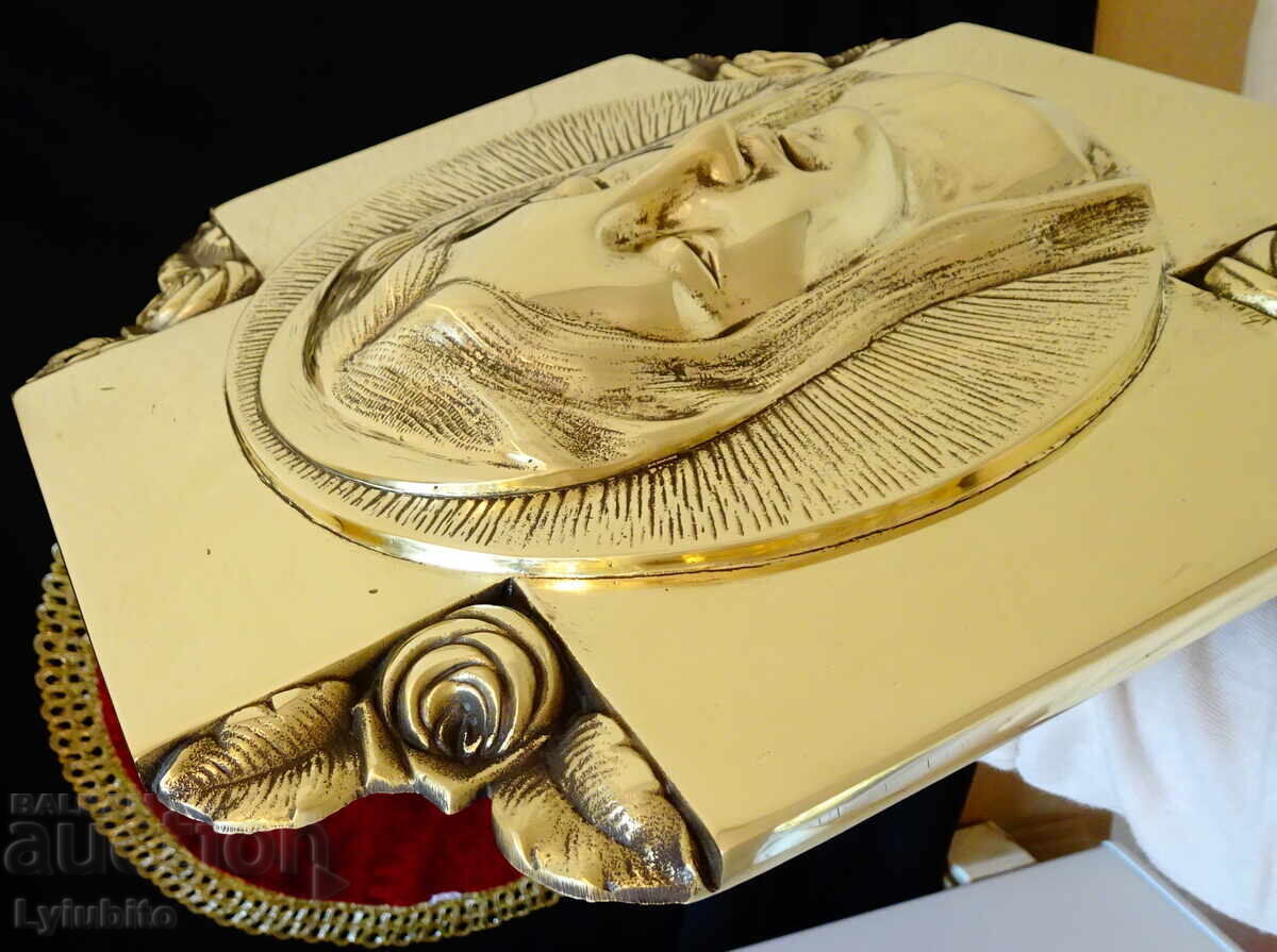 Author's bronze icon Virgin Mary, Cross, 1.6 kg. with price 249.00 BGN | € 127.31