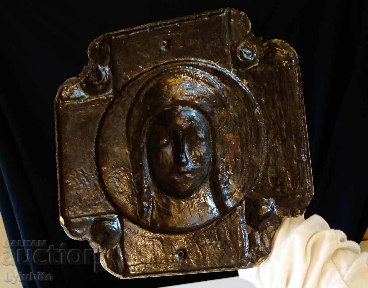 Auction  Author's bronze icon Virgin Mary, Cross, 1.6 kg.
