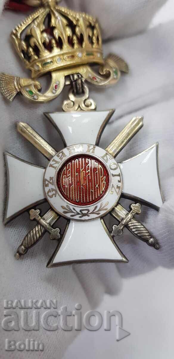 Foarte rar Ordinul Sfântului Alexandru secolul al IV-lea Ferdinand I cu săbii - 7