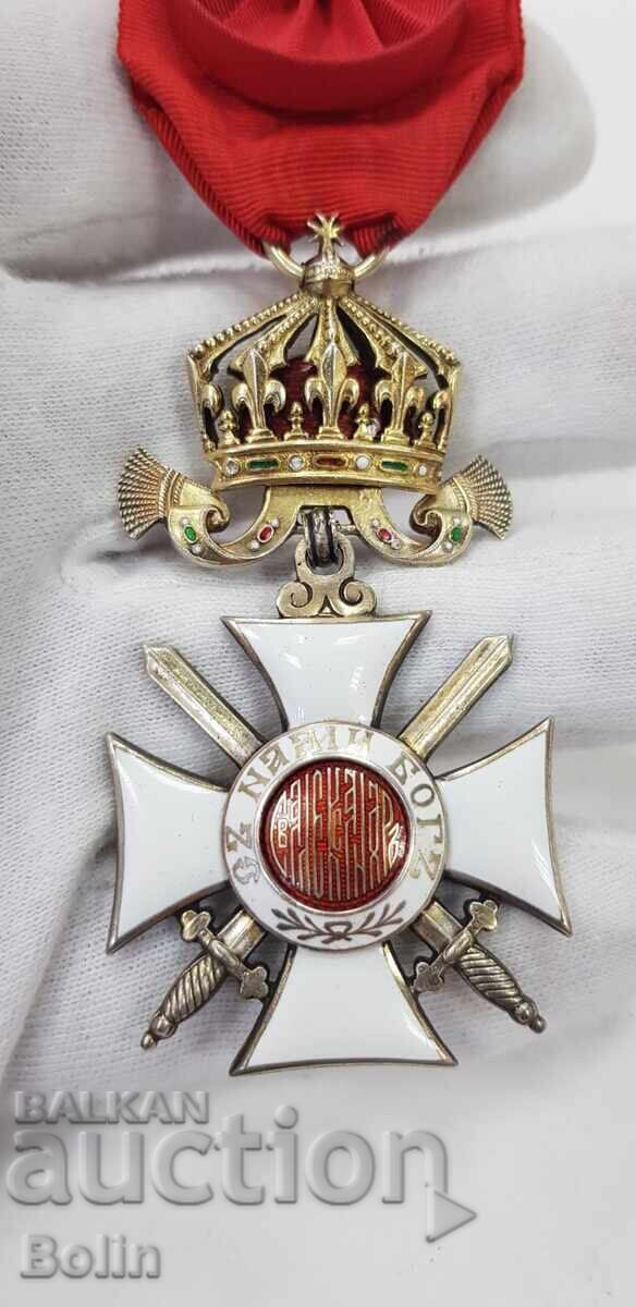 Foarte rar Ordinul Sfântului Alexandru secolul al IV-lea Ferdinand I cu săbii